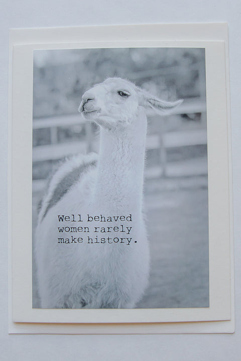 Well behaved women rarely make history