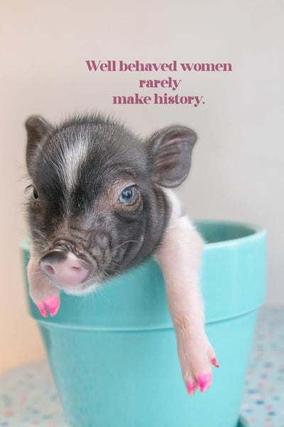 Well Behaved Women Rarely Make History   greeting card