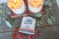 VW bus holiday candle
