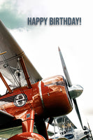 Vintage Airplane  Birthday card